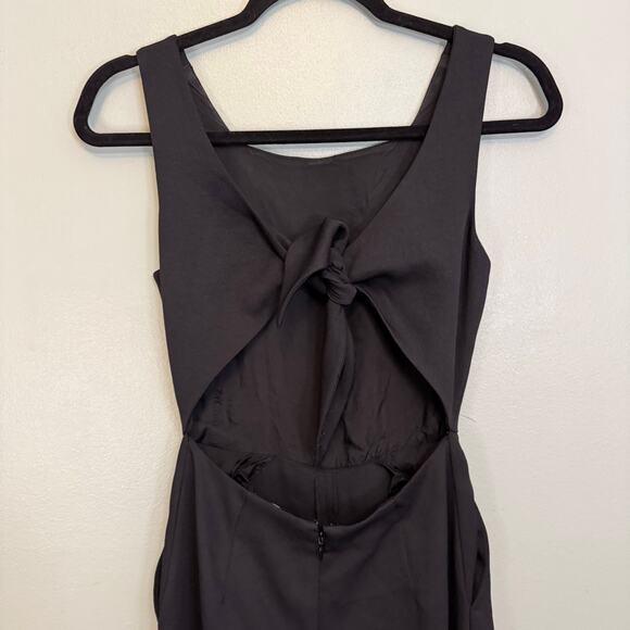 Aritzia Wilfred Ecoulement Tie Back Jumpsuit Womens 0 Black Cropped Wide Leg - Picture 5 of 10